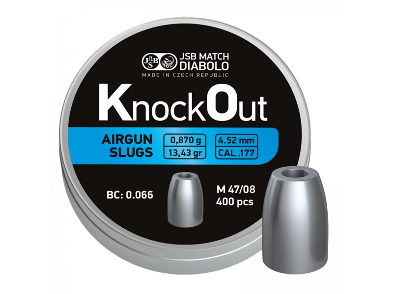 JSB KNOCK OUT AIRGUN SLUGS 0.870G .177