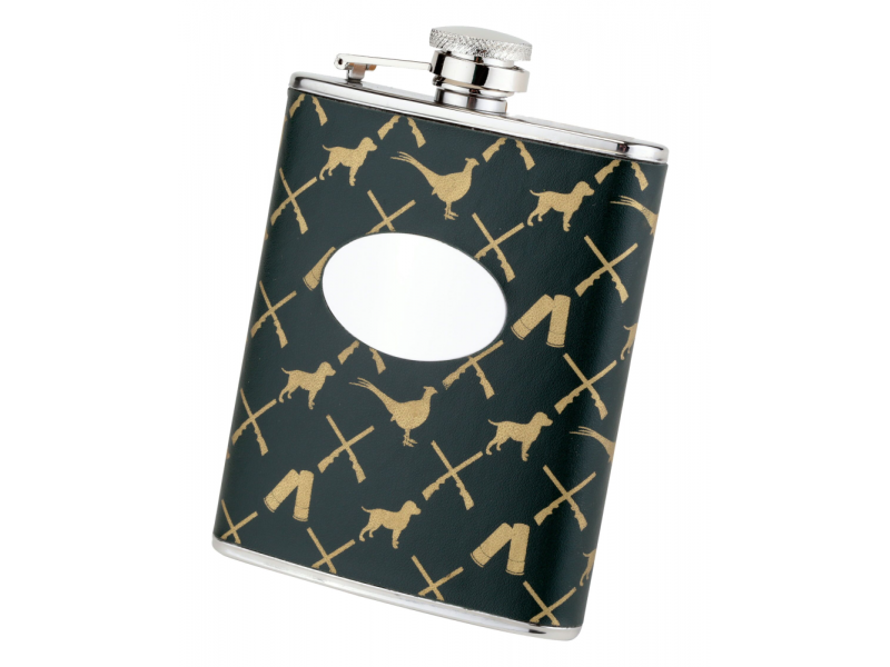 Bisley 6oz Game Pattern Flask 