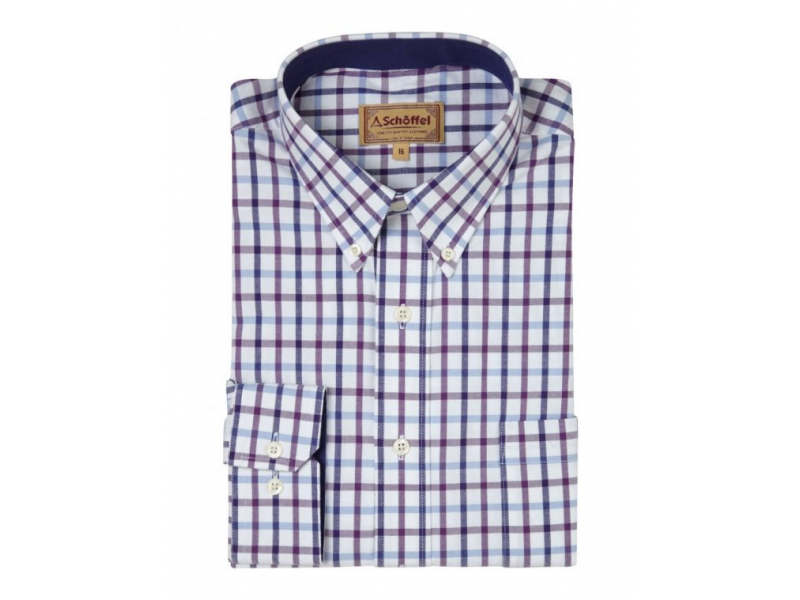 Schoffel Brancaster Shirt Purple 