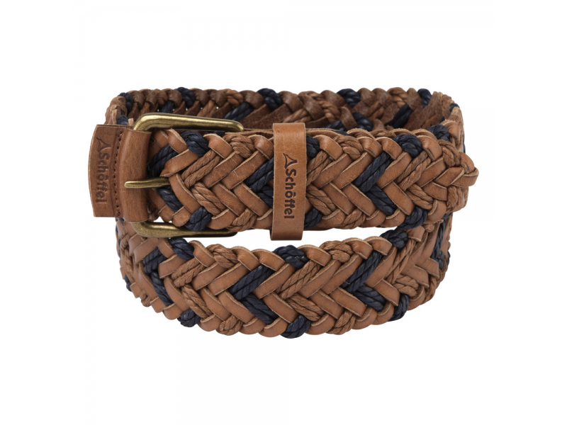 Schoffel Leather Woven Belt