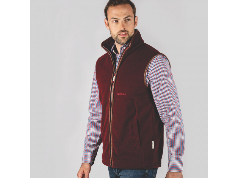 Schoffel Oakham Fleece Gilet Claret