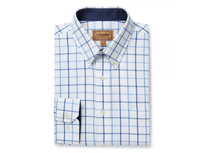 Schoffel Brancaster Classic Shirt Blue Check