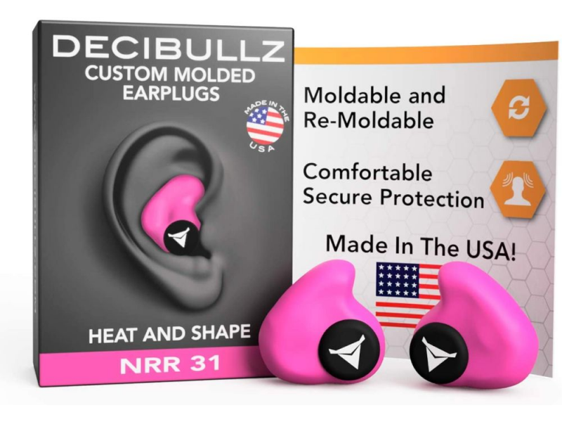 Decibullz Reusable Molded Earplugs - Pink