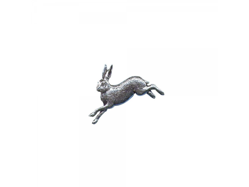 Pewter Pin Badge With Presentation Box Hare