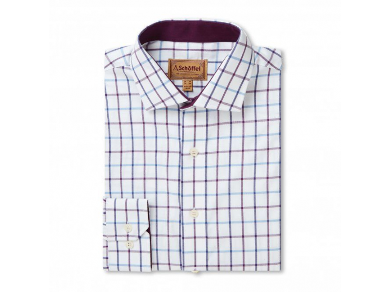 Schoffel Baconsthorpe Shirt Purple Check
