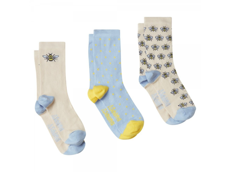 Schoffel Ladies Bamboo Sock Box of 3 Bee Print