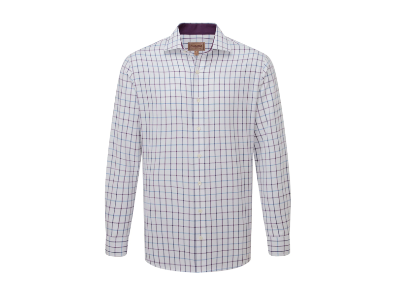 Schoffel Baconsthorpe Shirt Purple Check