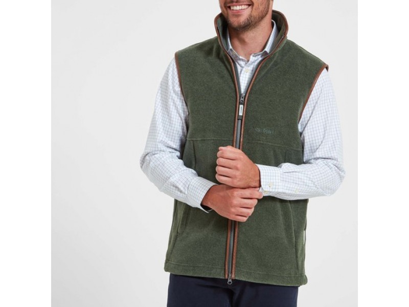 Schoffel Oakham Fleece Gilet: Cedar Green