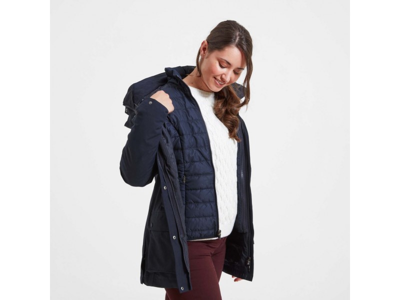 Schoffel Ladies Uppingham 3 in 1 Coat: Navy